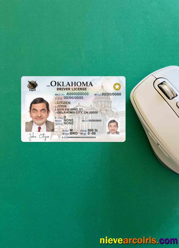 USA Oklahoma driving license, fully editable (2020 – present) photolook